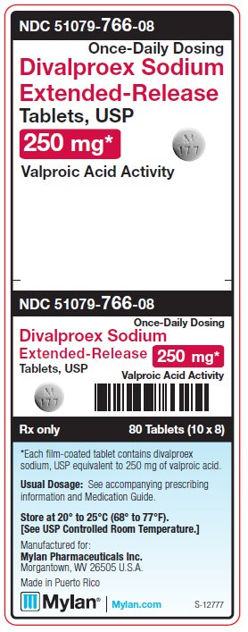 Divalproex Sodium Extended-Release 250 mg Tablets Unit Carton Label