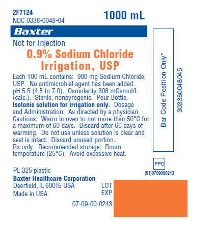 0.9% Sodium Chloride Irrigation, USP Representative Container Label