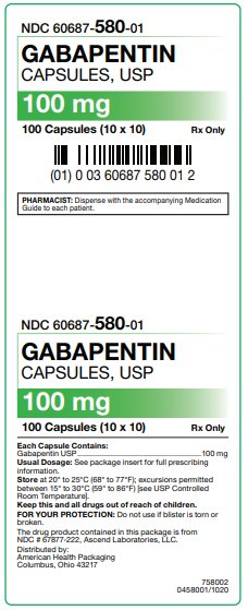100 mg Gabapentin Capsules Carton