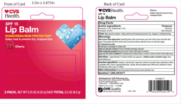 CVS Health SPF 15 Cherry Lip Balm