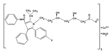 Atorvastatin calcium structural formula