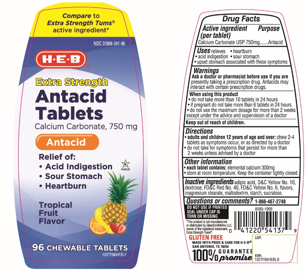 HEB Tropical Fruit Antacid 96 Chewable Tablets
