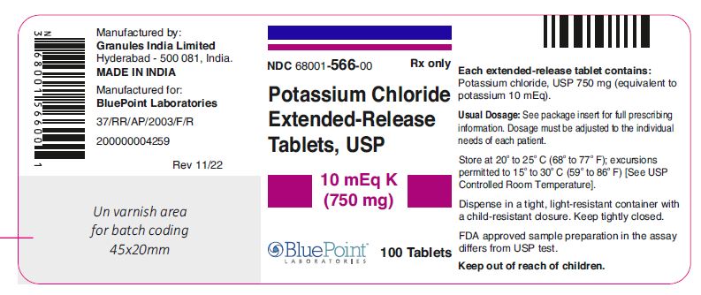 Potassium Chloride 10 mEq K 100 count