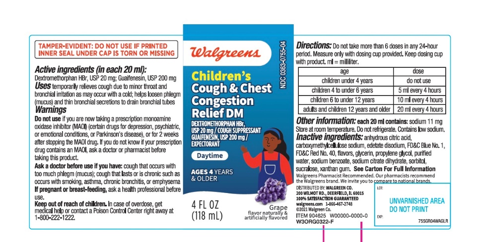 Walgreens Childrens Daytime Cough & Chest Congestion