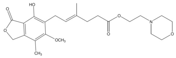 Mycophenolate Mofetil Structural Formula 