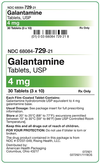 4 mg Galantamine Tablets Carton