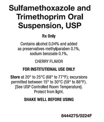 800 mg & 160 mg per 20 mL Sulfamethoxazole and Trimethoprim Oral Suspension Label