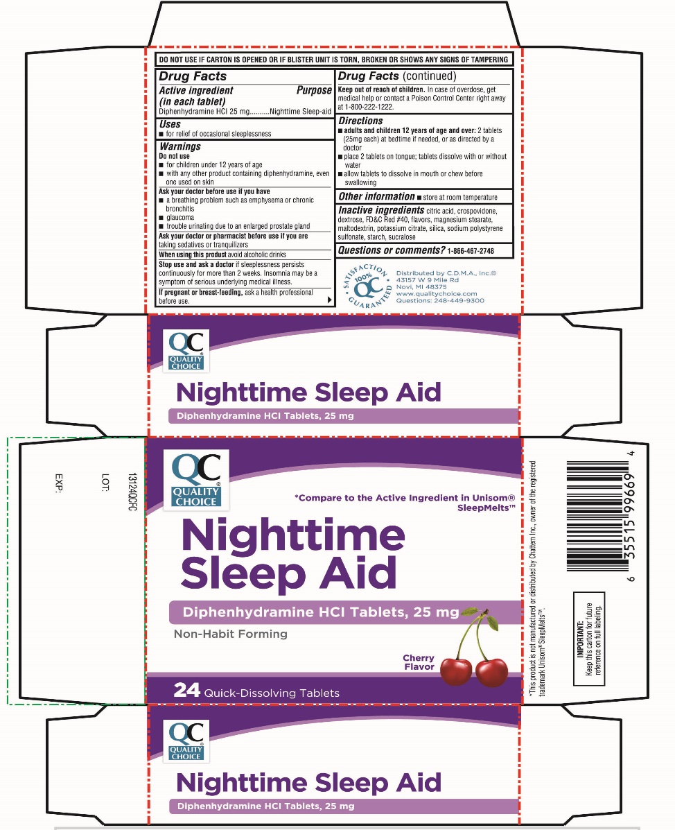 UNISOM SLEEPMELTS NIGHTTIME SLEEP-AID- diphenhydramine hydrochloride tablet, chewable