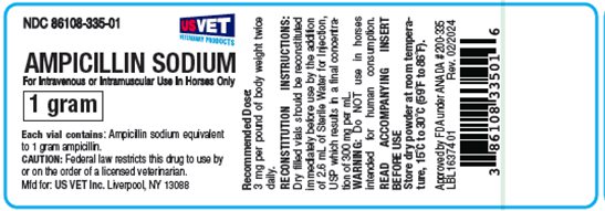 US VET Ampicillin Sodium vial label image