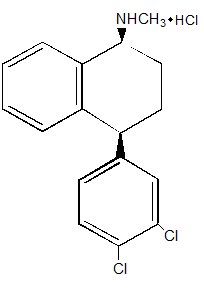 Sertraline Hydrochloride Structural Formula