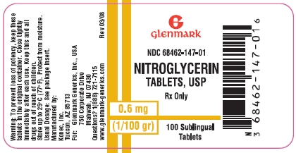 Nitroglycerin 0.6mg Label