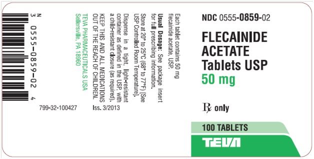 Flecainide Acetate Tablets USP 50 mg, 100s Label