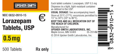Lorazepam 0.5 mg Label