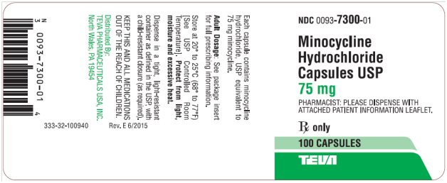Minocycline Hydrochloride Capsules USP 50 mg 100s Label
