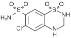 chemical structure for hydrochlorothizide