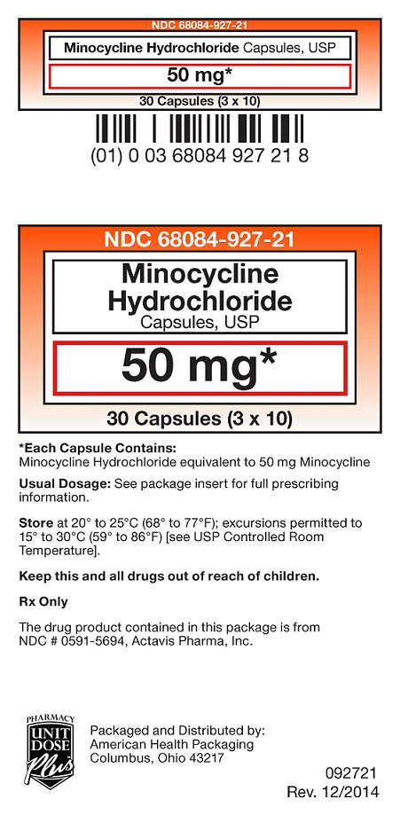 Minocycline Hydrochloride Capsules, USP 50mg label