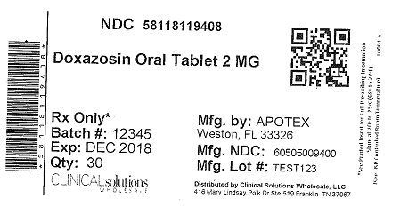 Doxazosin 2mg tablet 30 count blister card