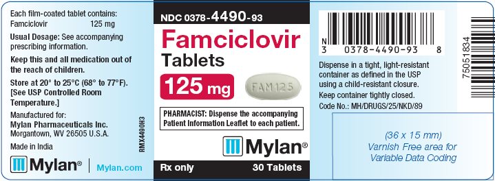 Famciclovir Tablets 125 mg Bottle Label