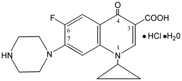 Ciprofloxacin Hydrochloride Structural Formula