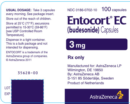 ENTOCORT EC 3 mg Capsules - 100 Count Bottle Label
