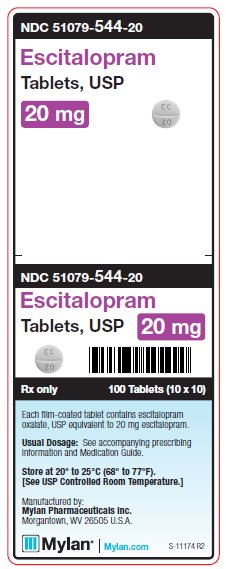 Escitalopram 20 mg Tablets Unit Carton Label