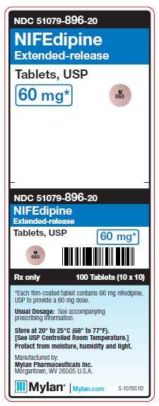 Nifedipine Extended-release 60 mg Tablets Unit Carton Label