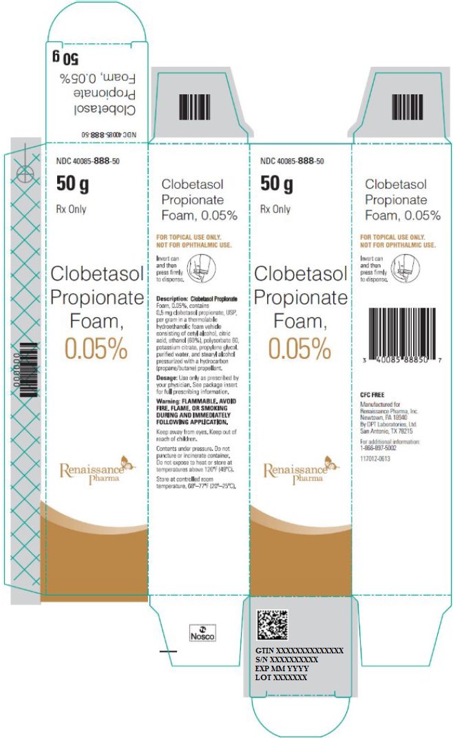 Clobetasol Propionate Foam 0.05% Carton Label