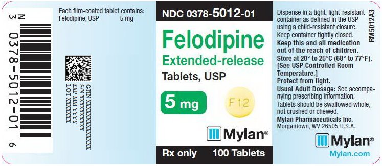 Felodipine Extedned-Release Tablets 5 mg Bottle Label