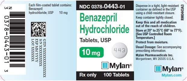 Benazepril Hydrochloride Tablets 10 mg Bottle Label