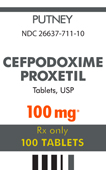 Cefpodoxime Proxetil 100 mg Label