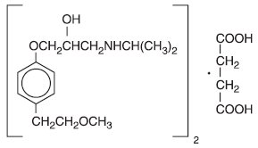 Structural Formula Metoprolol succinate