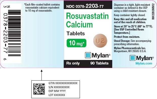 Rosuvastatin Calcium Tablets 10 mg Bottle Label