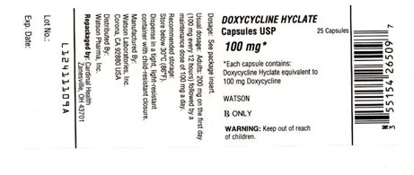 Doxycycline Hyclate Capsule Label