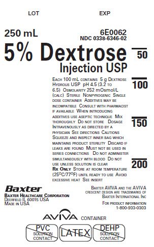 Representative Aviva container label for Dextrose