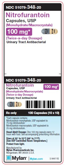 Nitrofurantoin 100 mg Capsules (Monohydrate/Macrocrystals) Unit Carton Label