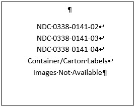 Representative Container Label NDCs no longer available