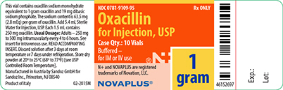 Oxacillin 1 gram Label
