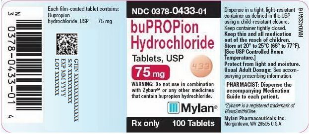 Bupropion Hydrochloride Tablets 75 mg Bottle Label