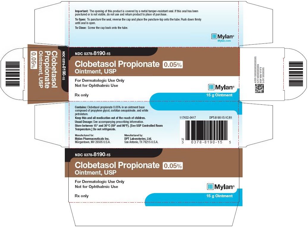 Clobetasol Propionate Ointment 0.05% Carton Label