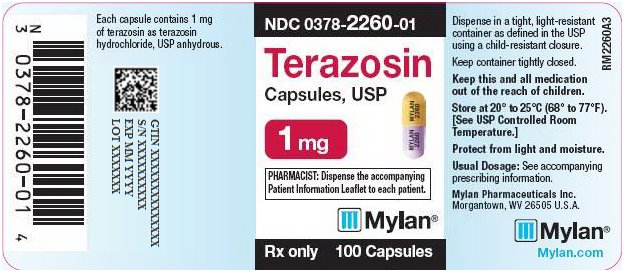 Terazosin Capsules, USP 1 mg Bottle Label