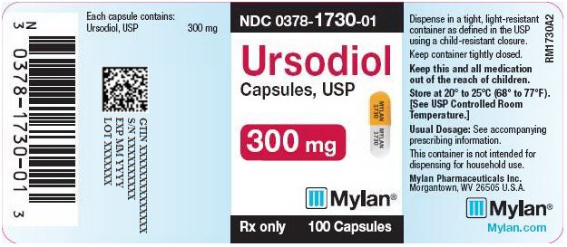 Ursodiol Capsules, USP 300 mg Bottle Label