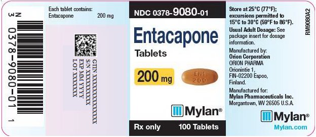 Entacapone Tablets 200 mg Bottle Label