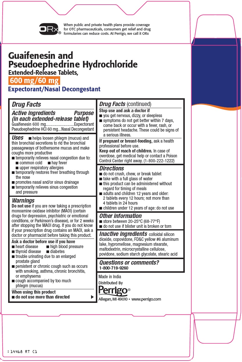 Perrigo Guaifenesin and Pseudoephedrine Hydrochloride Extended Release Tablets image 2