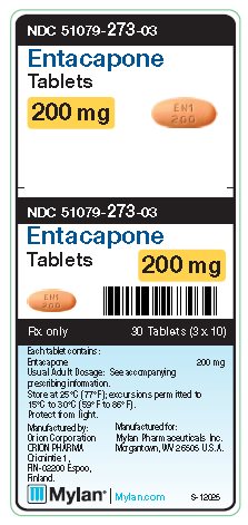 Entacapone 200 mg Tablets Unit Carton Label