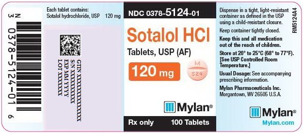 Sotalol HCl Tablets, USP (AF) 120 mg Bottle Label