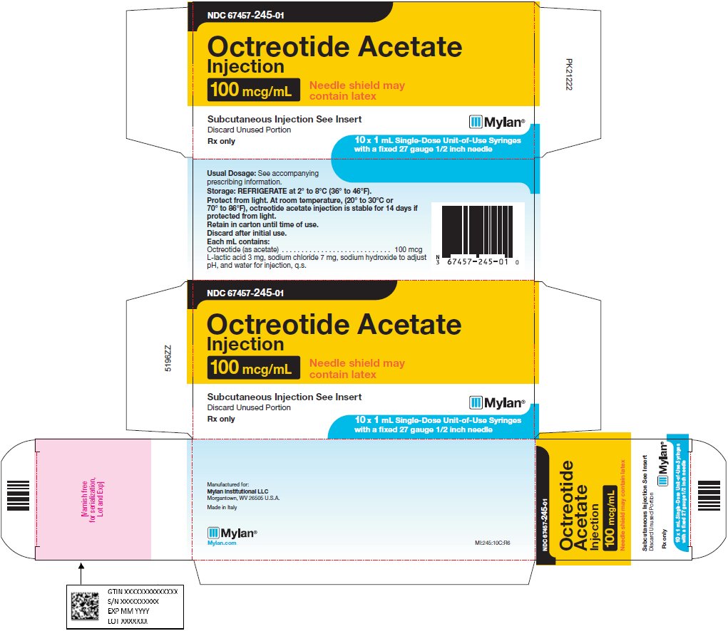 Octreotide Acetate Injection 100 mcg/mL Carton Label