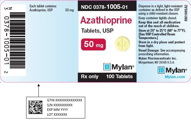 Azathioprine Tablets, USP 50 mg Bottle Label