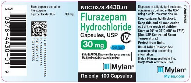 Flurazepam Hydrochloride Capsules 30 mg Bottle Label