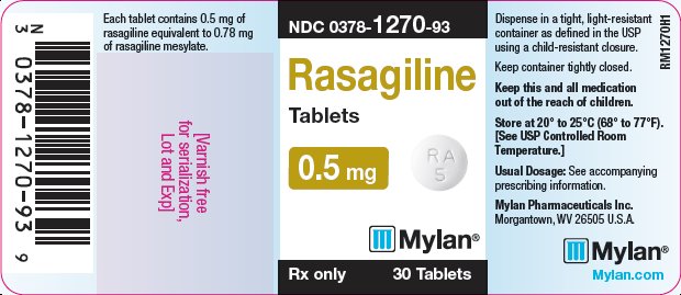 Rasagiline Tablets 0.5 mg Bottle Label