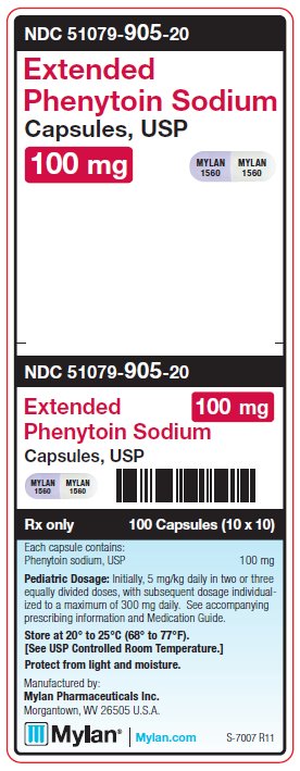 Extended Phenytoin Sodium 100 mg Capsules Unit Carton Label